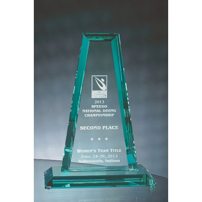 11" Jade Crystal Tower