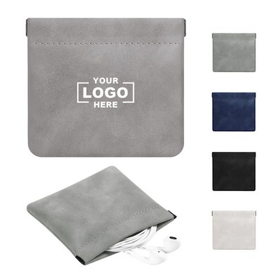 Portable No Zipper Self-closing Small Pouch