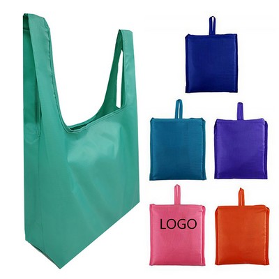 Solid Color Folding Shopping Tote