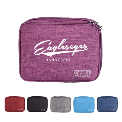 Polyester Waterproof Three-Layer Cable and Earphone Organizer