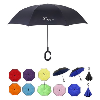 C-Shaped Handle Reverse Umbrella