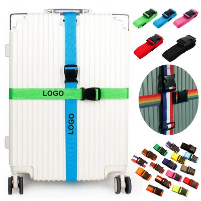78" LGBT Pride Rainbow Adjustable Travel Luggage Strap Suitcase Belt w/Plastic Buckle MOQ100PCS