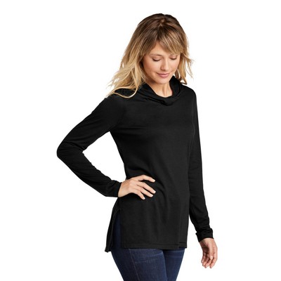 Sport-Tek Women's PosiCharge Tri-Blend Wicking Long Sleeve Hoodie