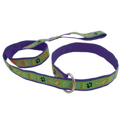 3/4" X 48" Woven Slip Leash w/ Nickel-plated D-Ring - "Elite" Weave