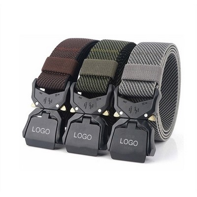 Adjustable military style nylon belt