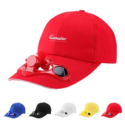 Solar-Powered Cooling Fan Cap