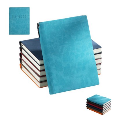 Classic Notebook, Elegant Leather-look Cover With A Pen Slot