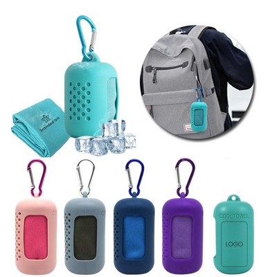 Cooling Towel w/Silicone Storage Bag.