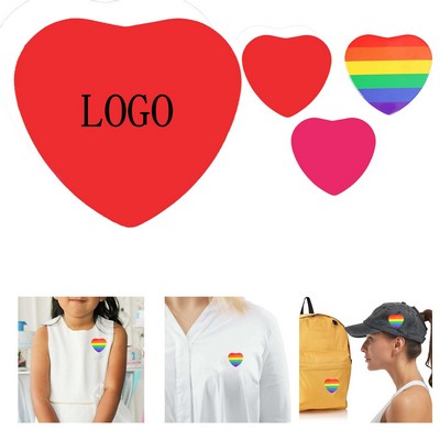Custom Shaped Heart Pin Button