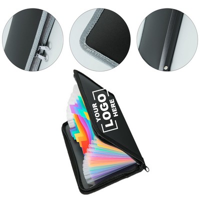 Colorful Zippered Receipt Holder.