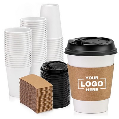 Coffee Cups with Lids and Sleeves.