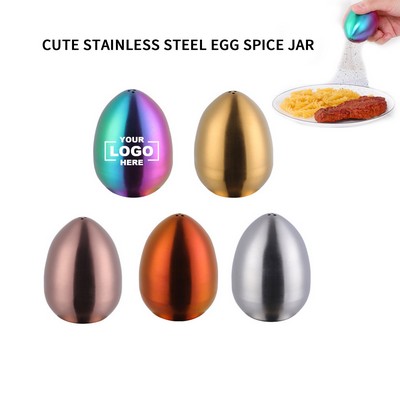 Cute Stainless Steel Egg Spice Jar