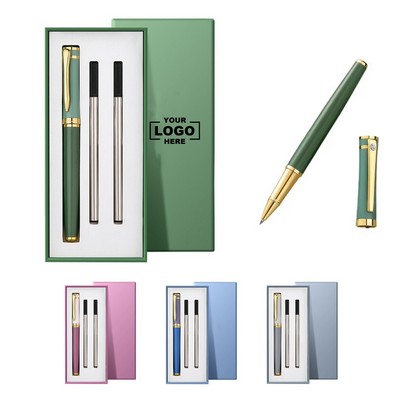 Pen with Golden Trim Design, Ballpoint Type