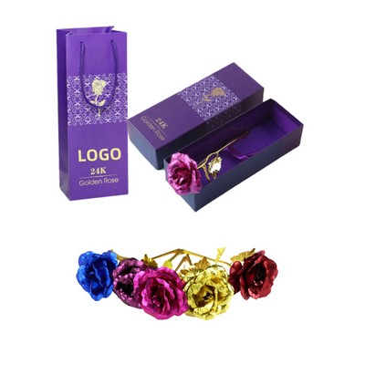 24K Simulated Gold Rose Gift Box