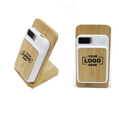 5000mAh Bamboo Material Power Bank for Mobile Device Charging