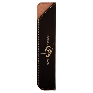 Engraved Pen Case - Single - Black/Gold, Leatherette - 6-1/2" x 1"