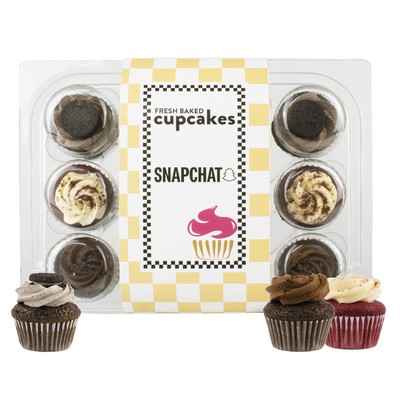 Signature Bite-Size Chocolate Cupcakes w/Various Toppings with Sleeve