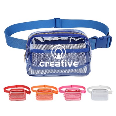 Clear Fanny Pack w/Mesh Pocket