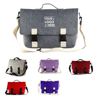 Felt Laptop Messenger Bag