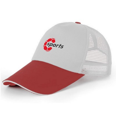 custom printed cotton and mesh fabrics caps and Velcro closure