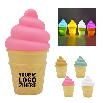 Ice Cream Night Light Bedroom Bedside Lamp Décor