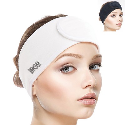 Soft Adjustable Makeup Hair Band W/ Magic Tape