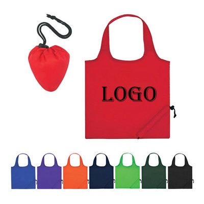 Full Color Folding Tote Bag with Drawstring Pouch