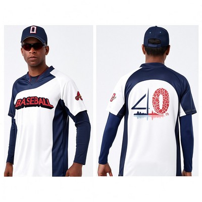 Premium Sublimated Mandarin Collar Raglan Baseball Jersey