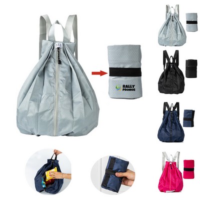 Foldable Water-Resistant Outdoor Shopping Backpack