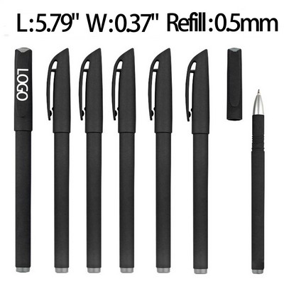 334 Black Gel Pen with Rubberized Grip
