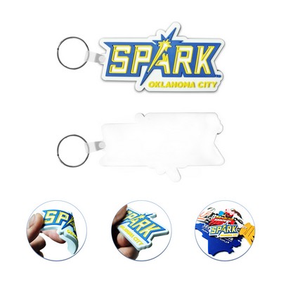 3'' Custom PVC Shaped Key Tag