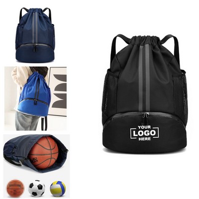 Sports Drawstring Backpack Compartment Gym Backpack for Women