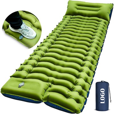 Ultralight Inflatable Camping Mat with Built-in Pillow