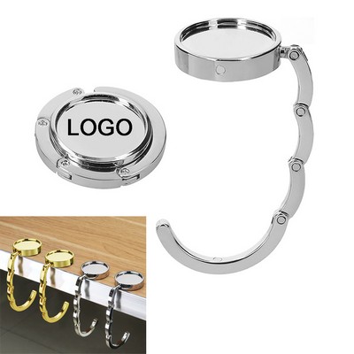 Custom Portable Zinc Alloy Bag Hook Holder 2''x2''