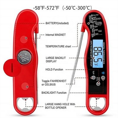 Instant Read Meat Thermometer for Grill