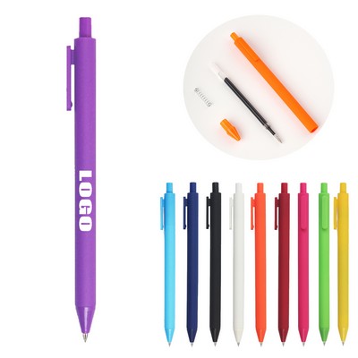Lightweight Retractable Plastic Ballpoint Pen With Pocket Clip