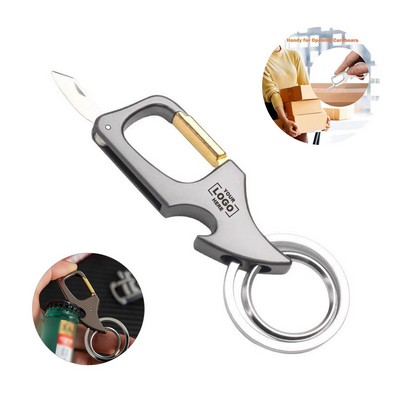 Metal Keychain with Package Opener