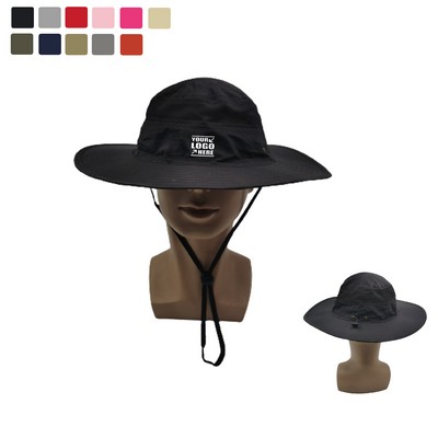 Wide Brim Sun Bucket Hat