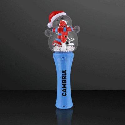 Cute Snowman Light Toy, Deluxe Spin Wand - PRINTED