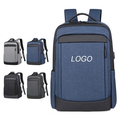 USB Charging Oxford Backpack-16.5"x11.4"x 5.1"