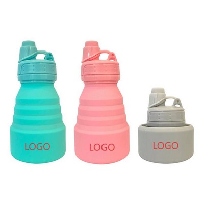 17 Oz Collapsible Water Bottle W/ Carabiner