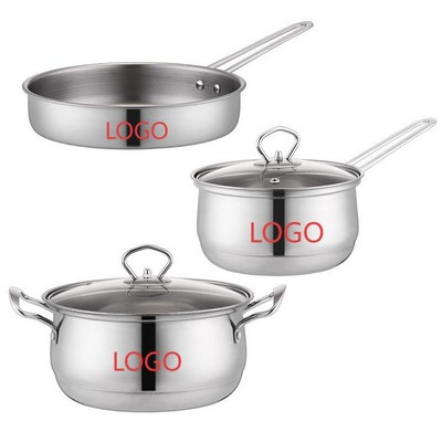 3-Piece Stainless Steel Cookware Set