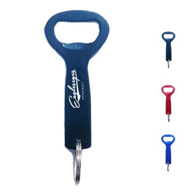 Handy Flat Top Aluminum Bottle Opener Keychain