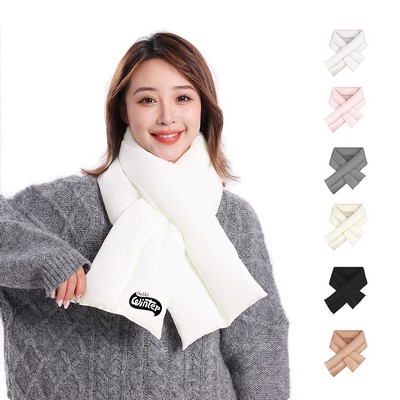 Double Check Feather Silk Cotton Scarf