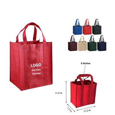 Non Woven 6 Bottle Wine Tote Bag