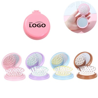 Folding Comb Portable Mirror