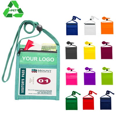 Neck Strap Wallet Name Badge Holders Event Pass Exhibition Office Id Card Pouch