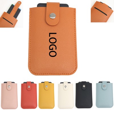 PU Leather Pull-Tab Card Holder