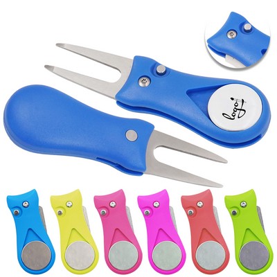 Stainless Steel Pop-Up Golf Divot Tool