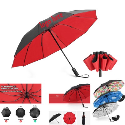 46' Dual-Hue Inverted Folding Umbrella